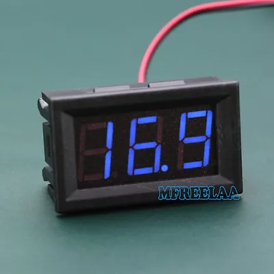 5PCS Mini DC 5-120V Voltmeter Blue LED Panel 3-Digital Display Volt Meter 2-wire • $15.99