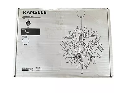 IKEA RAMSELE Pendant Lamp Flower White Adjustable 17  Textile Sheets BRAND NEW • £59.54