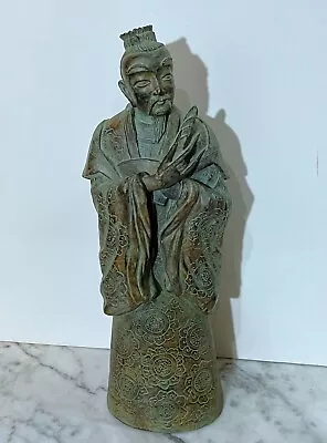 Beautiful Vintage Chinese Statue Of An Old Male Figure Wearing Traditional Robe • $40