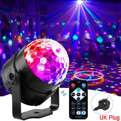 £10.99 • Buy Party Magic Ball Light LED Party Disco RGB Rotating Club DJ Stage Lights +Remote