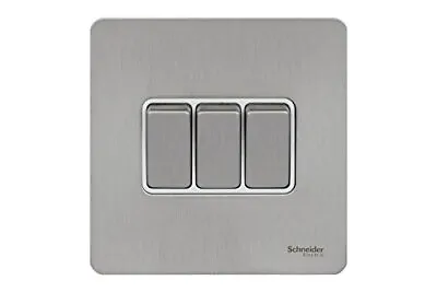 Electric Ultimate Screwless Flat Plate - 3 Gang Toggle 2 Way Light Switch • £24.90
