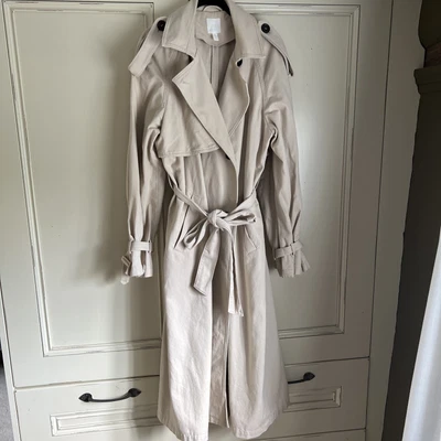 £49.99 • Buy H&M Women’s Trench Coat Beige Size Small Belted Midi-maxi Length New 