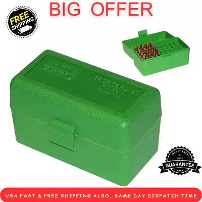 MTM 50 Round Flip-Top Rifle Ammo Box For 220 Swift 243 308 Win • $7.39