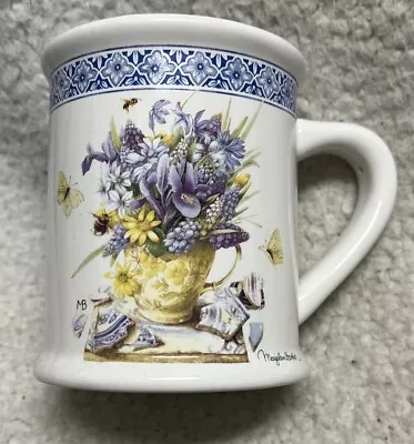 Hallmark Nature's Marjolein Bastin Coffee/Tea Mug/Cup Sketchbook Flowers Bouquet • $16.99