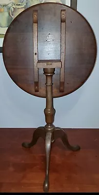 Antique 1800 Century Tilt Top Table Excellent Condition And Pretina. • $359.99