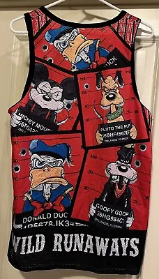 RARE Disney Characters Mickey Mouse WANTED DEAD OR ALIVE Tank Top Shirt MEDIUM • $14.95