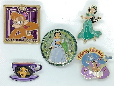 Disney Pin Aladdin Genie Jasmine 2000-2023  HM LE LR DLR WDW U Pick As Low As $6 • $8