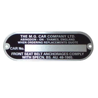 Chassis Plate For MGB MGC Midget LMG1023 • $7.69
