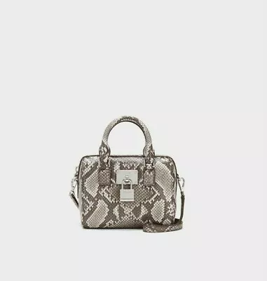 $69.99 • Buy New Dkny Elise Snakeskin Neutral Python Mini Box Crossbody Women's Handbag 👜 