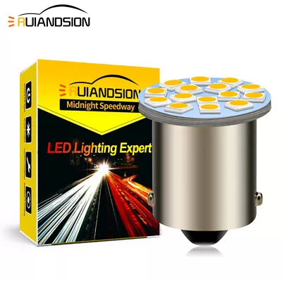 Ruiandsion 1156 BA15S LED Bulb Brake Reverse Turn Stop Tail Warm White Globe 24V • $9