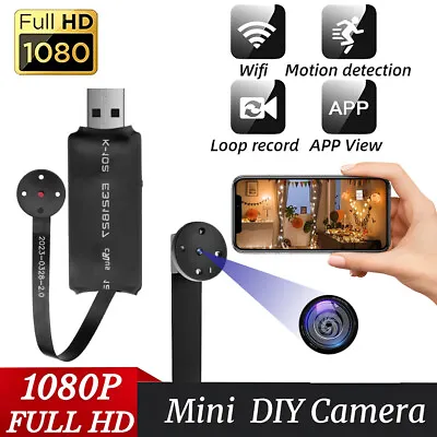 1080P HD Wireless WIFI IP Mini Camera DIY Pinhole DVR Small Button Cam Recorder • $24.69
