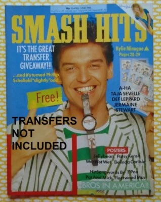 £5 • Buy Smash Hits 1988 Kylie Minogue Bros Def Leppard Taja Sevelle Phillip Schofield