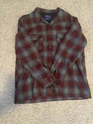 Pendleton XL Men’s Board Flannel Wool Shirt. Red Gray • $89