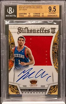 Michael Carter-Williams 2013 Preferred Crown Jersey Auto RC 33/75 BGS 9.5/10 • $5.50