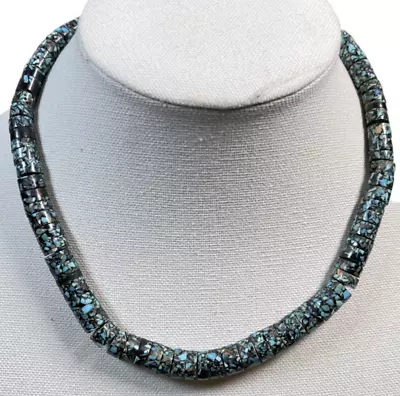 Vintage Heishi Turquoise Necklace 18 Inches End To End • $49.99