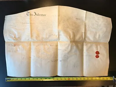 1825 PENNSYLVANIA LAND INDENTURE DEED - Bethlehem Northampton Co. PA • $39.96