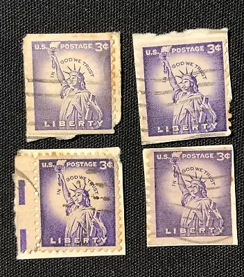 4 Liberty 3 Cent Stamps • $0.01