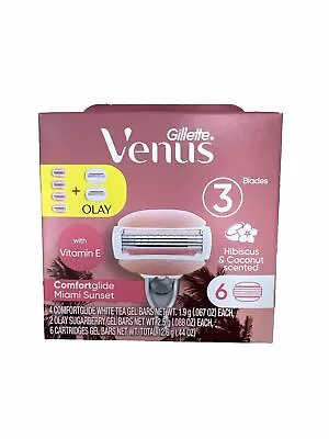 Gillette Venus Value Pack Razor Blades 3 Blades 6 Cartridges W/ VITAMIN E SEALED • $14.99
