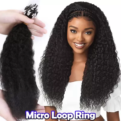 THICK Micro Loop Ring Beads Remy Human Hair Extensions Pre Bonded Keratin Fusion • $59.52