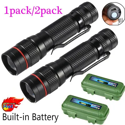 1200000LM LED Flashlight Tactical Light Super Bright Torch USB Rechargeable Lamp • $6.78