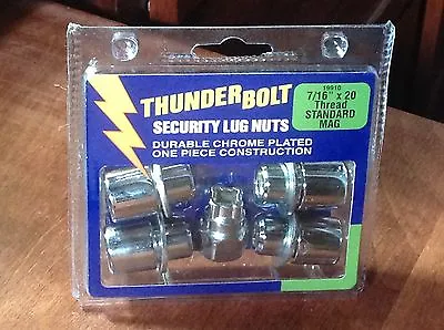 Thunder Bolt Security Lug Nuts 7/16  X 20 Thread Standard Mag 19910 • $4.95