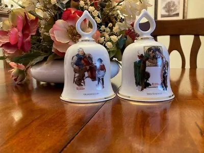 VINTAGE 2 Norman Rockwell Mint  Bells---Grandma's Girl And Back To School • $10