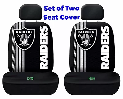 NFL Oakland Raiders Printed Logo Car Seat Cover-Set Of Two • $59.99