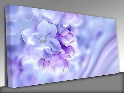 Beautiful Purple Lilac Flowers Blossom Branch Panoramic Canvas Wall Art Picture • £28.99