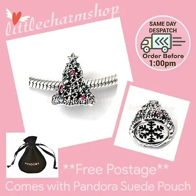 $55.20 • Buy NEW Authentic Genuine PANDORA Glitter Christmas Tree Charm - 799226C01