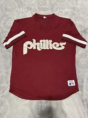 Vintage 80’s PHILADELPHIA PHILLIES Rawlings Jersey Official MLB Adult Size Large • $59.99