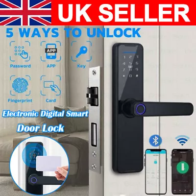 Smart Anti-theft Door Lock Digital Fingerprint Touch Code Password Lock Security • £53.99