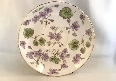 Vintage Tuscan Fine English Bone China Saucer Purple Violets • $7