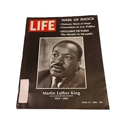 Life Magazine Martin Luther King April 12 1968 Week Of Shock • $35
