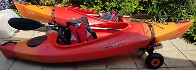 £255 • Buy Two Perception Sundance Kayak Single Seat Red/Yellow Plus Equipment Inc. Paddles