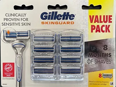 $23.95 • Buy Gillette SKINGUARD Value Pack Razor Blade 8 Pack  Voted Product Of The Year 2021