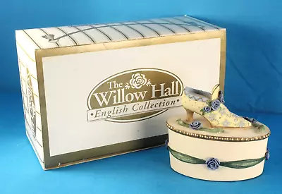 Willow Hall Shoe Trinket Box - Victorian Shoes Collection -  Rose  No. 7802 • $4.99
