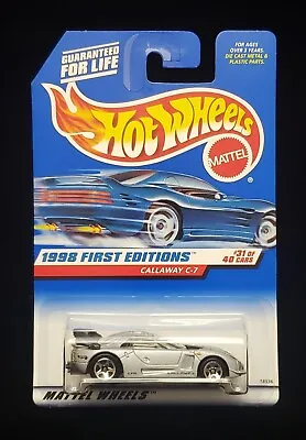 Hot Wheels 1998 First Editions Callaway C-7 #677 ** VINTAGE ** 5SP WHEELS ** • $7.25