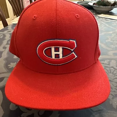 Men's Canadiens Mitchell & Ness Snapback Hat Cap Vintage Hockey Red New • $18.95