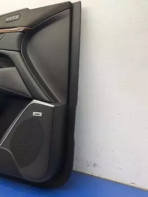2020 Cadillac Escalade Oem Front Left Door Panel | Black W/ Wood Trim *scuffs* • $249.55