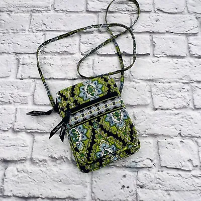 Vera Bradley Mini Hipster Crossbody Bag In Cambridge Pattern Green Blue • $21.36