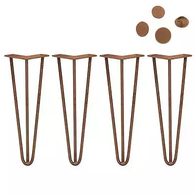 SKISKI LEGS 4Pcs Hairpin Table Legs DIY Furniture Heavy-duty Customer Return • £19.99