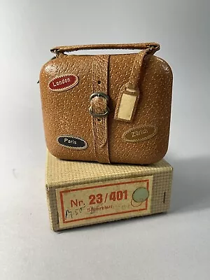 Vintage Suitcase Blessing West Germany Wind Up Folding Travel Alarm Clock In Box • $124.45