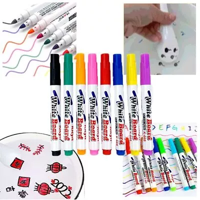 £5.72 • Buy Whiteboard Markers Doodle Pen Magical Water Painting Pen Erasable Floating Pen