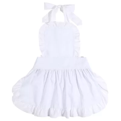 Vintage Ruffle Apron Maid Costume For Ladies - Cotton Cooking & Cleaning Outfit • £12.95