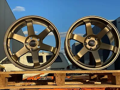 $1349.99 • Buy Te37 Style 18x8.5 35p 5x100 Gloss Bronze Wheel Wheel For 86, Brz, Wrx, Ealr Golf