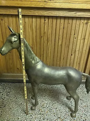 Large Vintage Solid Brass Horse Statue Sculpture • $499.99