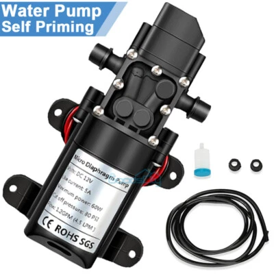 $31.49 • Buy Rv Water Pump 12V Flow-MaX 6L/Min Self-Priming 130PSI High Pressure Auto Switch