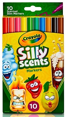 Crayola Silly Scents Slim Markers - 10 Pack - New • £7.74