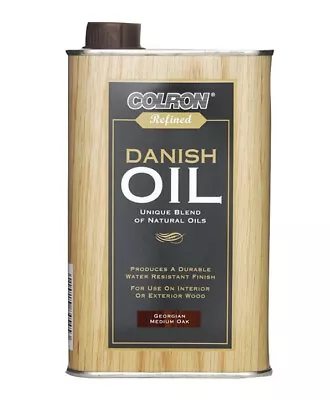 Colron Refined Danish Oil Georgian Medium Oak 500ml • £15.89