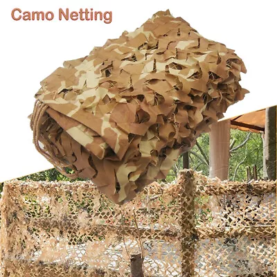 Woodland Camo Netting Desert Camouflage Military Net Hunting Sunshade Cover • $13.13